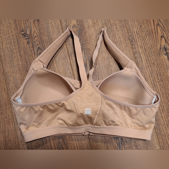 VSX Women's Tan Zip-Front Sports Bra ☆SIZE 38C☆ - Picture 3 of 4